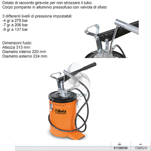 Ingrassatore leva 10kg tubo - a,
