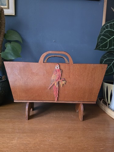 Porta riviste vintage legno - porta,