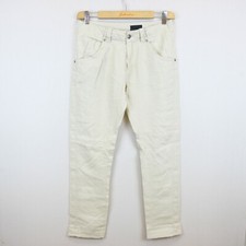 Pantalone Calvin Klein Jeans Taglia W28 Uomo Logo Comodo Lino Pratico Tinta Unit