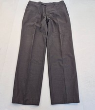 Pantaloni HUGO BOSS W32 L31 grigi da uomo tasche misto lana eleganti