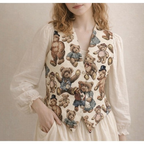 Gilet donna vintage arazzo