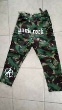 Punk Rock Pantalone militare mimetico unisex  taglia 46 vintage usato ottimo A