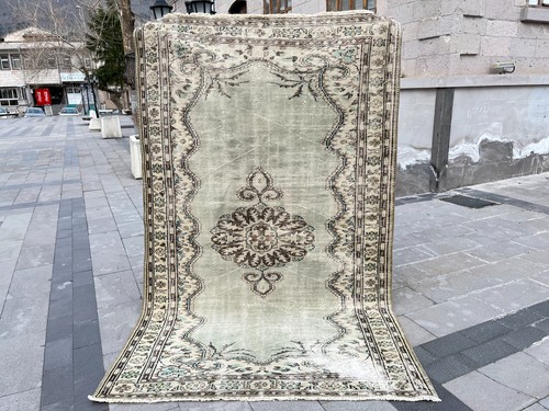 Tappeto vintage oushak 6x9 - vintage,