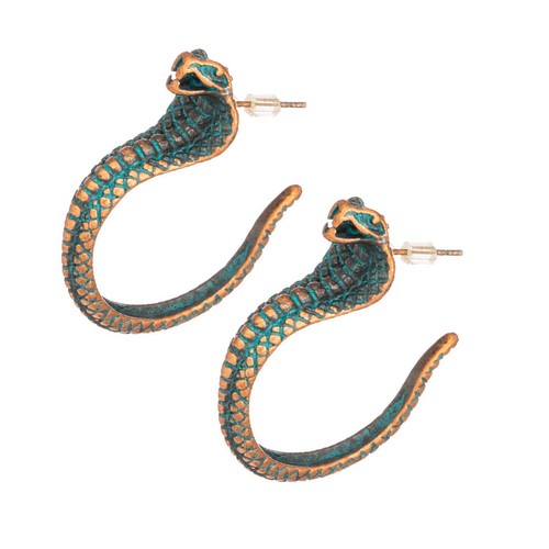 2pz orecchini lega serpente - 2pz, in