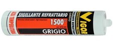 MASTICE SIGILLANTE SILICONE REFRATTARIO ALTA TEMPERATURA GRIGIO 1500°C PER FORNI