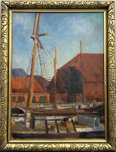 Impressionista navi porto - impressionista, in