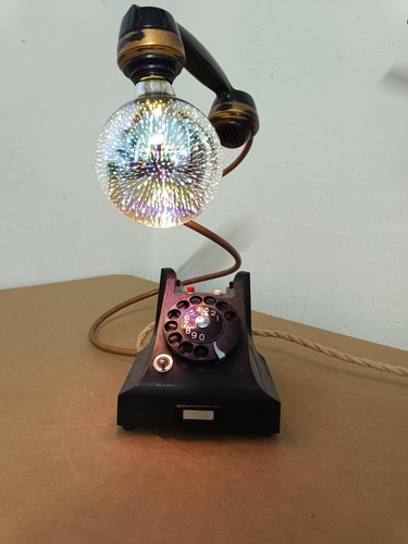 Lampada telefono vintage - telefono,