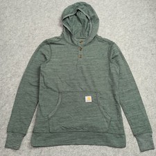 Carhartt Donna Felpa TAGLIA S (4/6) Leggermente Aderente Verde Norwalk Felpa
