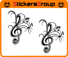 COPPIA ADESIVI NOTA MUSIC PER