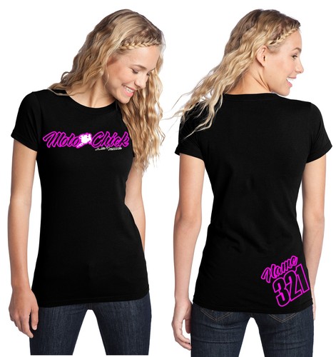 Maglietta moto chick nera - nera, just