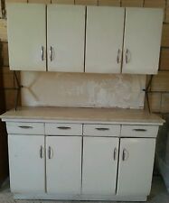 Cucina vintage anni 60 legno bianco e piano marmo modernariato 