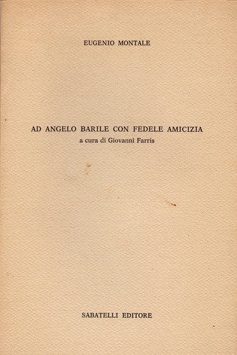 Montale eugenio ad - ad, angelo