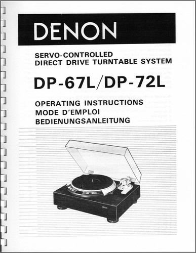 Denon 67l dp 72l - dp-67l, dp-72l