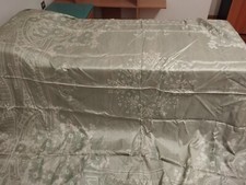 Copriletto raso verde menta, anni 40, matrimoniale
