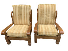 2 poltrone in noce legno