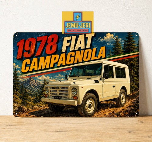 Poster insegna metallo auto - insegna,
