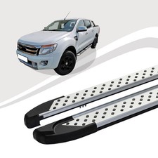 Pedane Adatte Per Ford Ranger Modello 2012 Fino Al 2016 ALMO Argento Con ABE