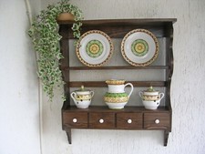 OFFERTA PIATTAIA MENSOLA SCAFFALE LEGNO MURO COLORE TAVERNA ARREDO