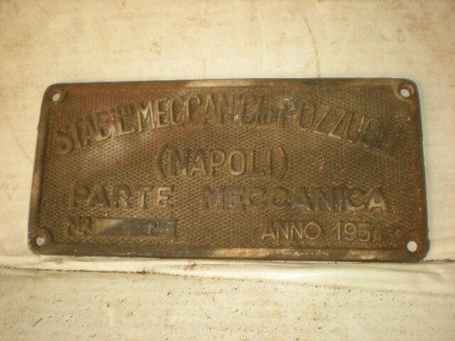 Targa bronzo meccanica - fs,