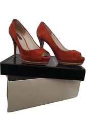 Scarpa donna  tacco alto punta aperta rosse