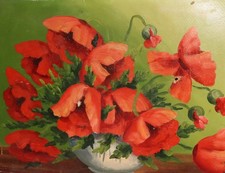 Antico dipinto ad olio natura