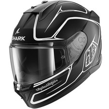 Shark D Skwal 3 Casco Moto Moto Drone KWK Nero Opaco Bianco Taglia L