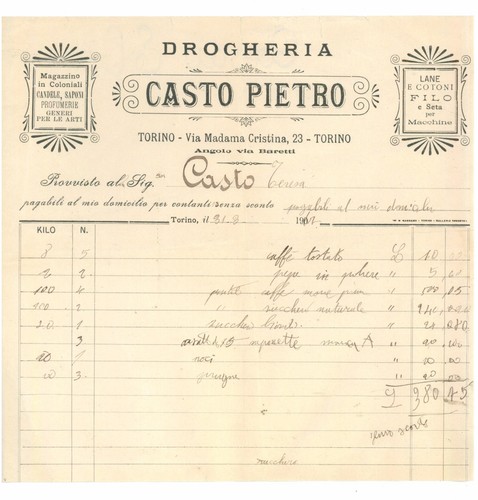 Drogheria casto pietro torino - pietro,