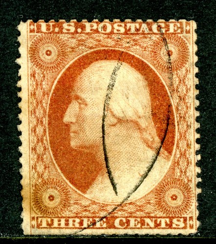 Usa 1857 washington rosso - washington, 3¢