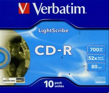 CD-R 80 MINUTI 700MB VERBATIM 52X contiene 10 dischi completi di custodia 
