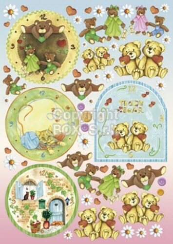 Carta decoupage orologi bimbi - carta,