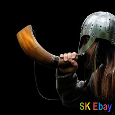 Corno da guerra vichingo - tromba da battaglia originale in corno di bue da 1...