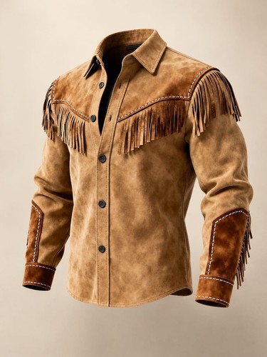 Giacca uomo western - , frange