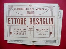 Catalogo Industriale Ettore Basaglia Commercio Mobilio Mobili Milano Anni '20