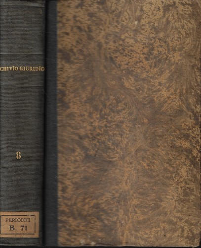 Archivio giuridico vol - giuridico, vol.