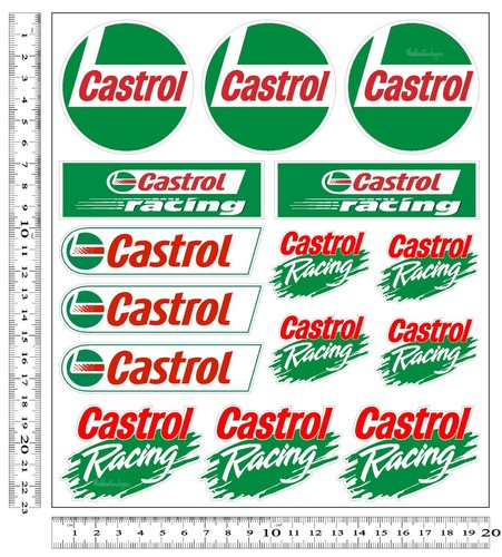 Adesivi stiker castrol sponsor - adesivi,