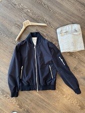 Giubbotto Bomber Brunello Cucinelli Uomo Blu Scuro Taglia 50 US Large Made In Italy