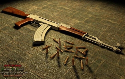 Poster affiche arme gun ak47 - poster,