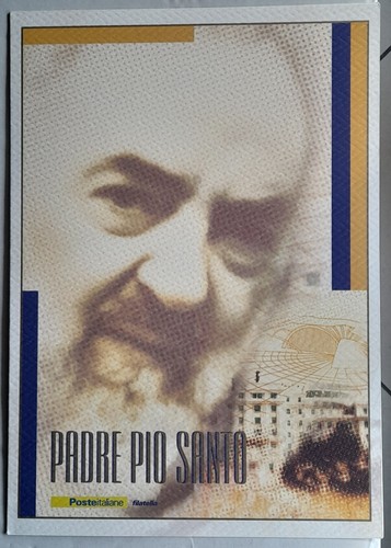 Folder filatelico padre pio - filatelico,