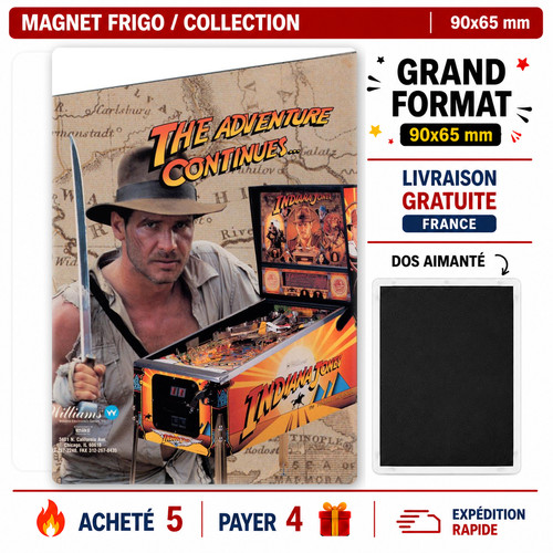 Magnet flyer pinball indiana - magnet,