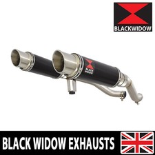 Kit Silenziatore Doppio Scarico GW 250 Inazuma 2012-2017 230mm GP Tondo Nero BG23R