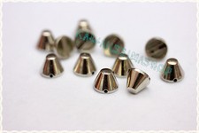 100pz Borchie cono tronco da cucire colore argento 1CM*100 truncated cone studs