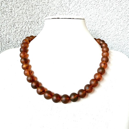 Collana ambra rotonda naturale - rotonda,