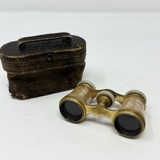 Antico binocolo MOP madreperla occhiali opera con custodia Colmont Paris FT