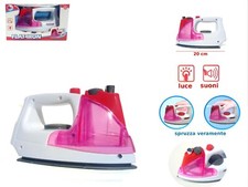FERRO DA STIRO GIOCATTOLO CON SUONI LUCI FUNZIONI REALI SPRUZZA ACQUA VERAMENTE