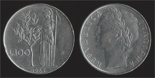 100 lire 1964 - 100,