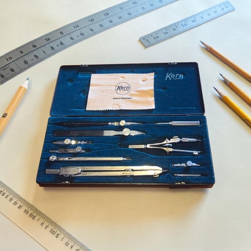 Ancien coffret compas kern - ancien, de