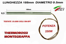 CANDELETTA 9,5X188 250W THERMOROSSI 6000 7000 8000 MONTEGRAPPA D'ALESSANDRO cod.