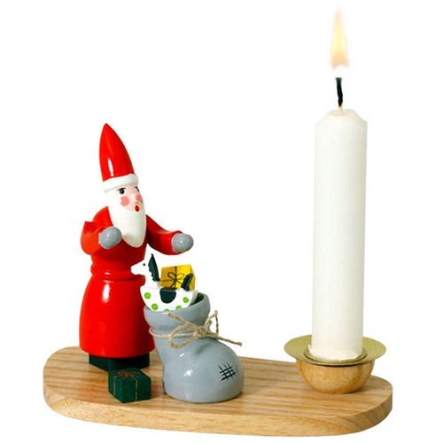 Portacandele babbo natale - portacandele,