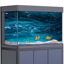 Adesivo Sfondo Acquario, Onde Subacquee Mare Pesci Serbatoio Decorazioni Poster