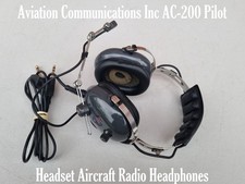 Aviation Communications Inc AC-200 Cuffie Pilota Radio Aerei Cuffie